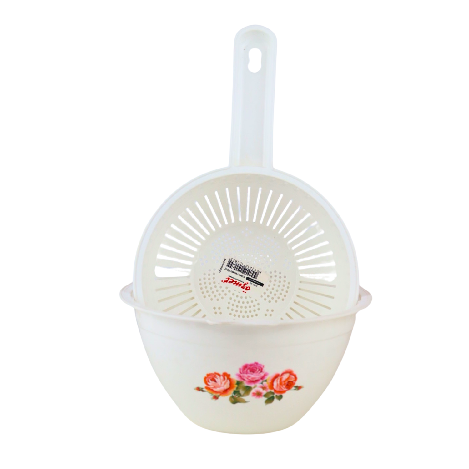 Plastic strainer with plastic bowl