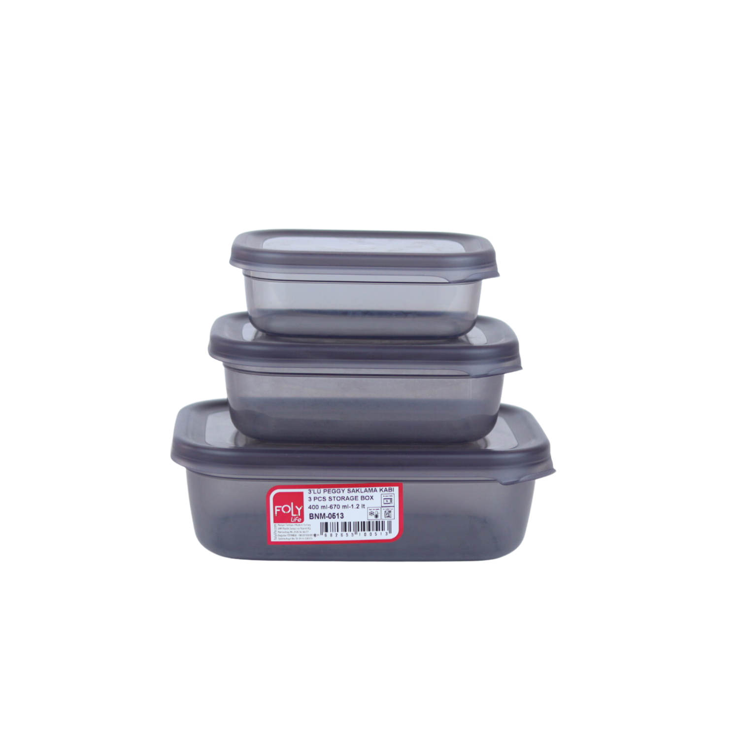 Food container in three sizes