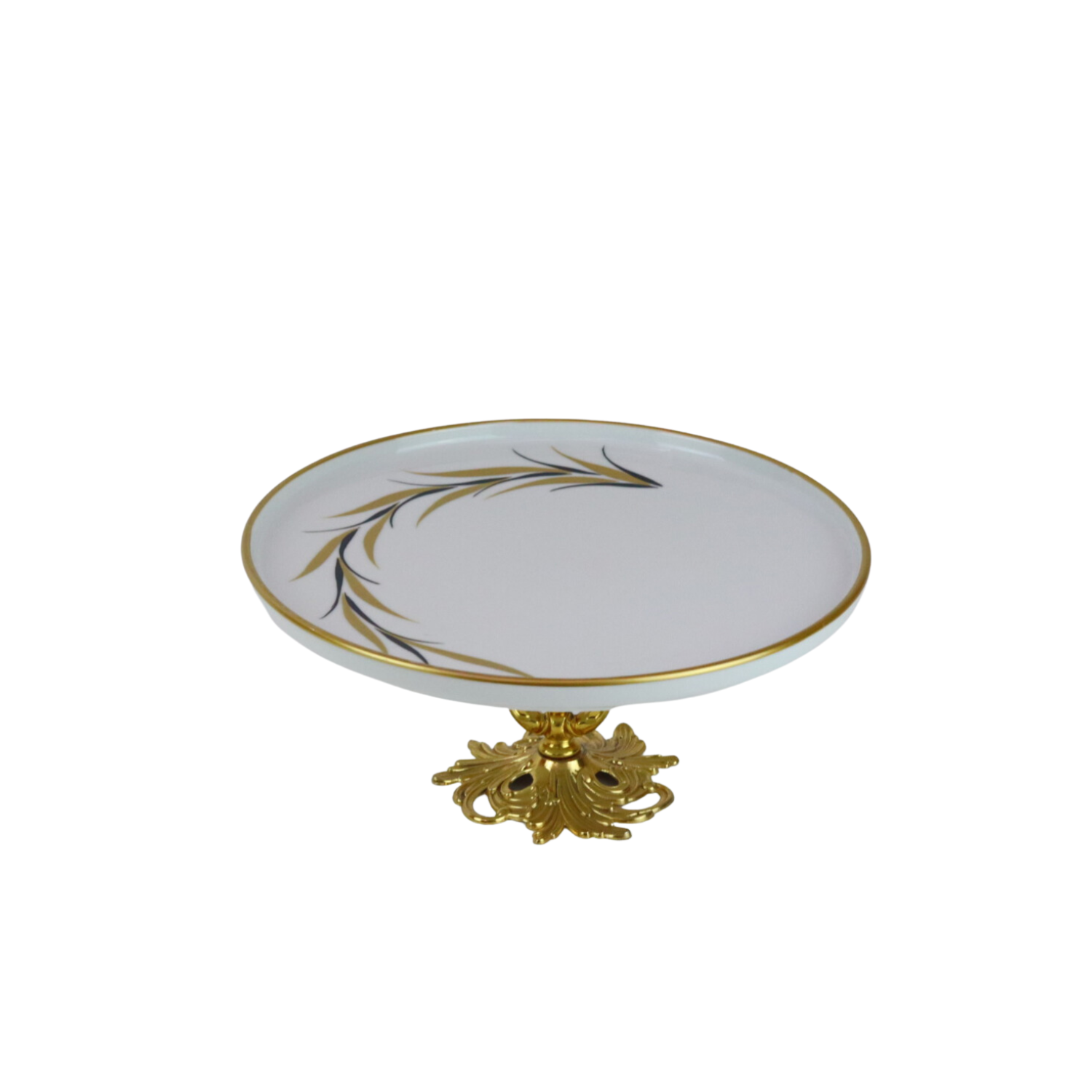 Circular serving plate