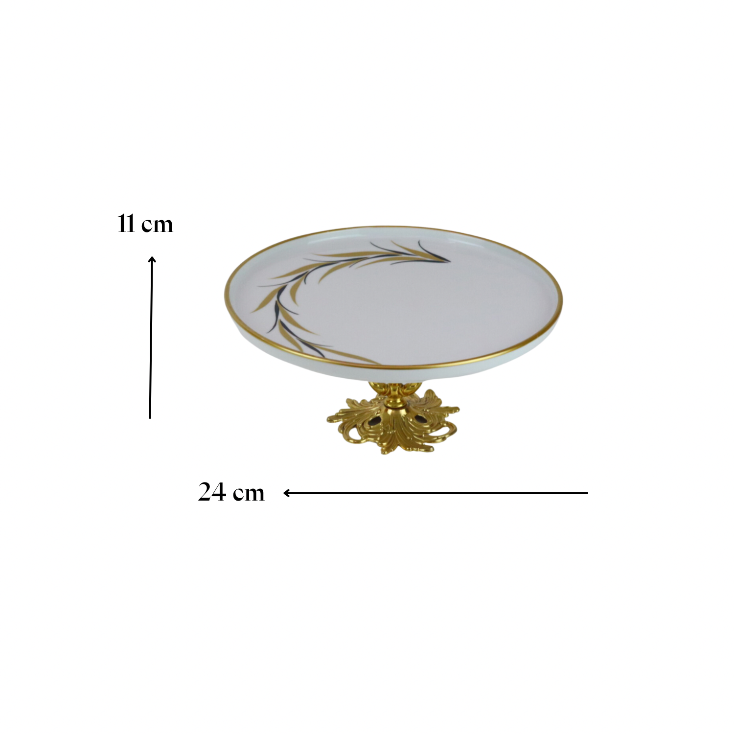 Circular serving plate