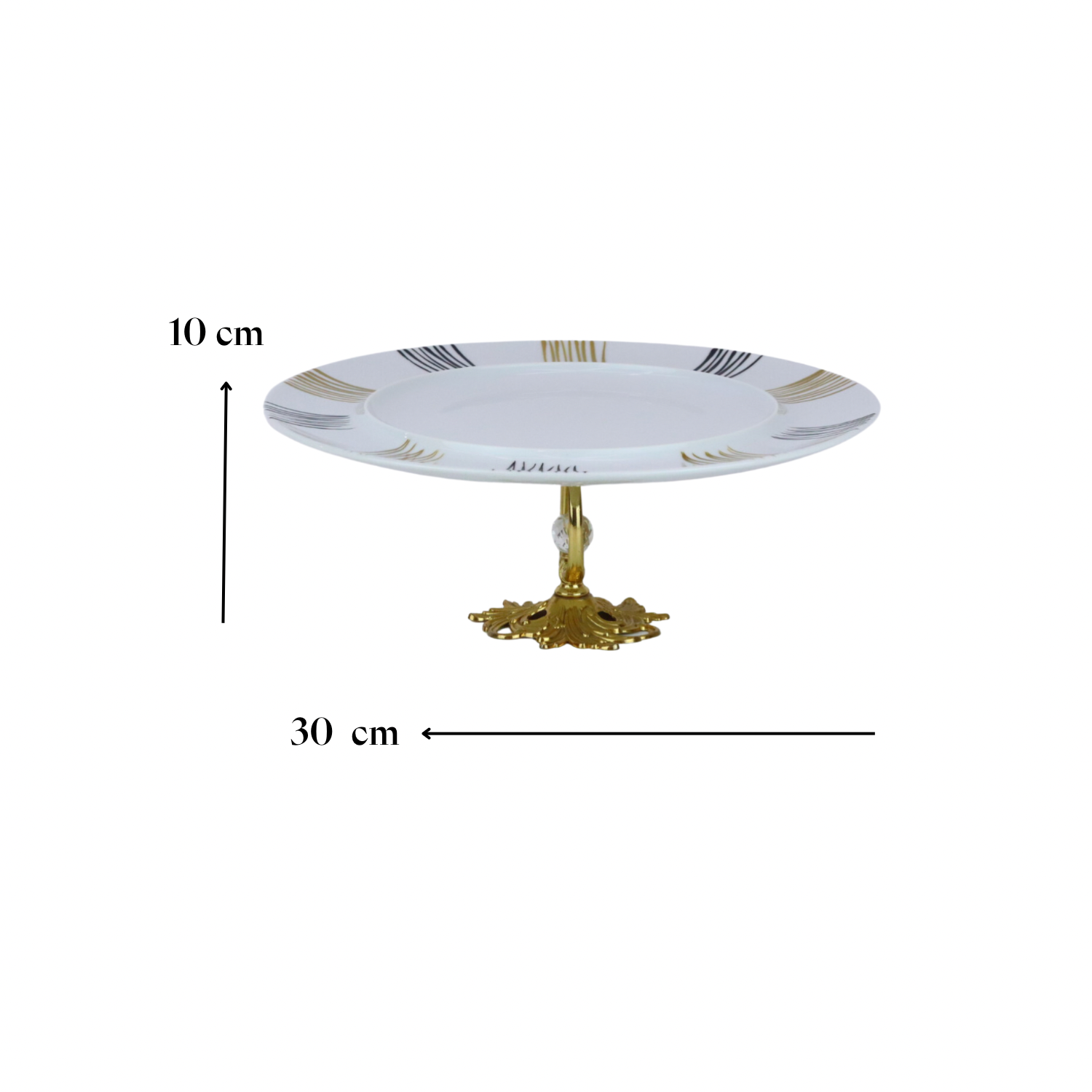 Circular serving plate